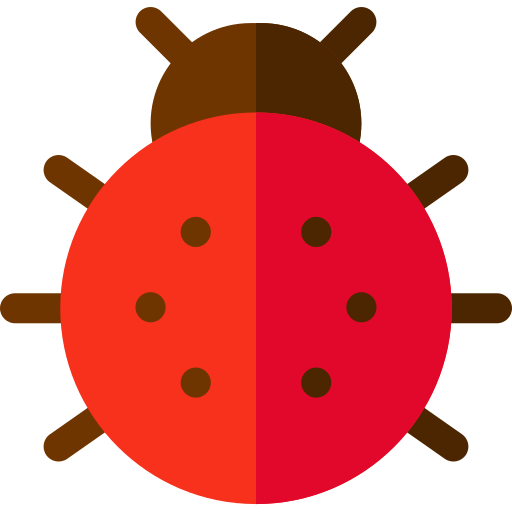 lieveheersbeestje Basic Rounded Flat icoon