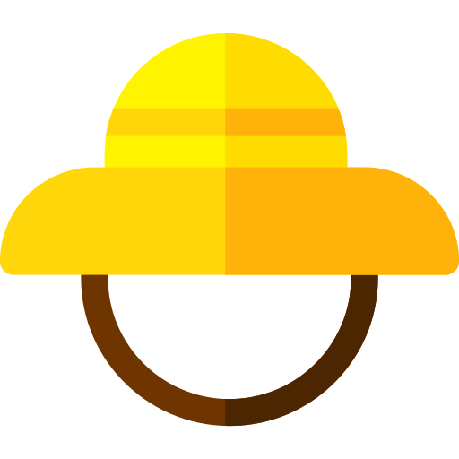 hoed Basic Rounded Flat icoon