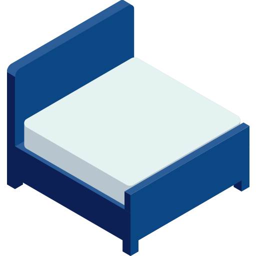 łóżko Isometric Flat ikona