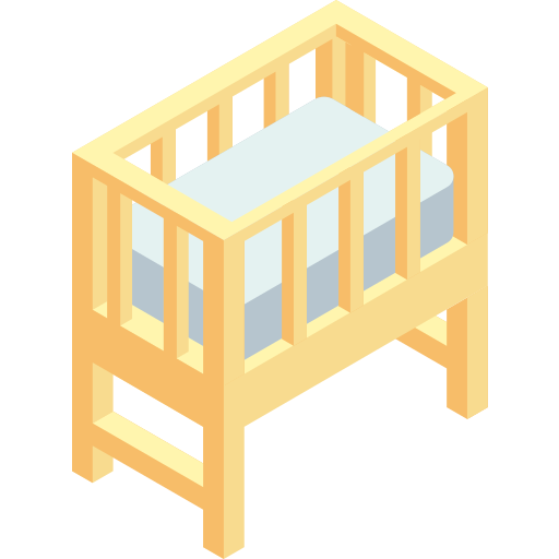 Crib Isometric Flat icon