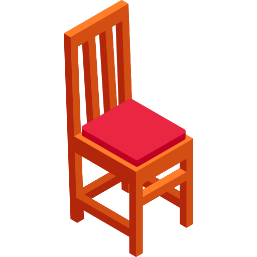 chaise Isometric Flat Icône