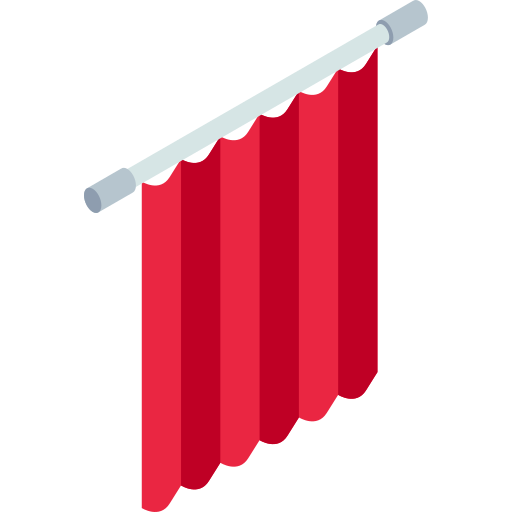 Curtain Isometric Flat icon
