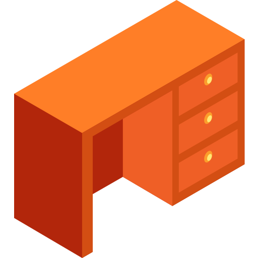 biurko Isometric Flat ikona