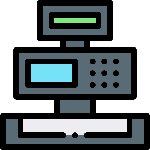 caja registradora Detailed Rounded Lineal color icono