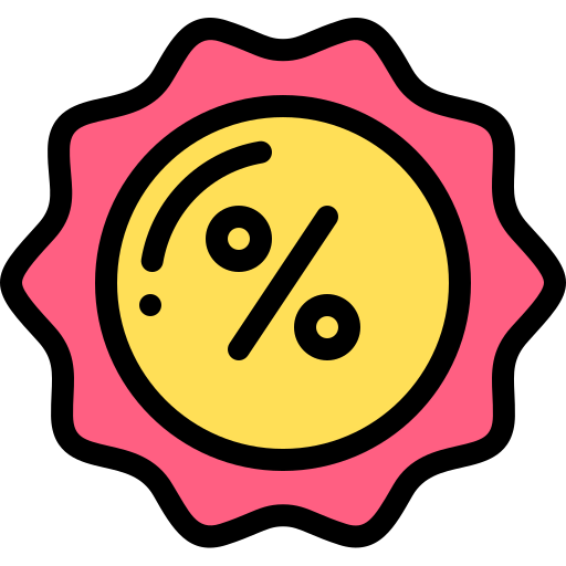 Discount tag Detailed Rounded Lineal color icon
