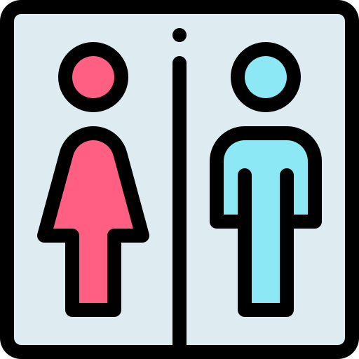 Toilet Detailed Rounded Lineal color icon