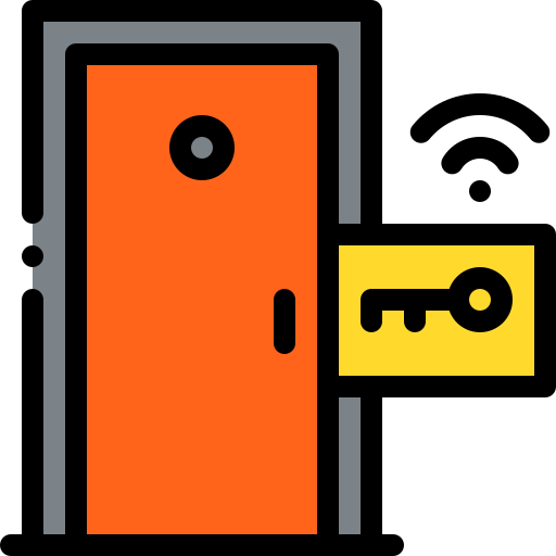 Key card Detailed Rounded Lineal color icon