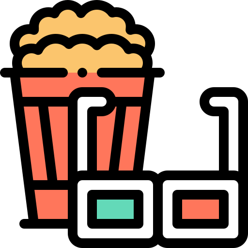 Cinema Detailed Rounded Lineal color icon