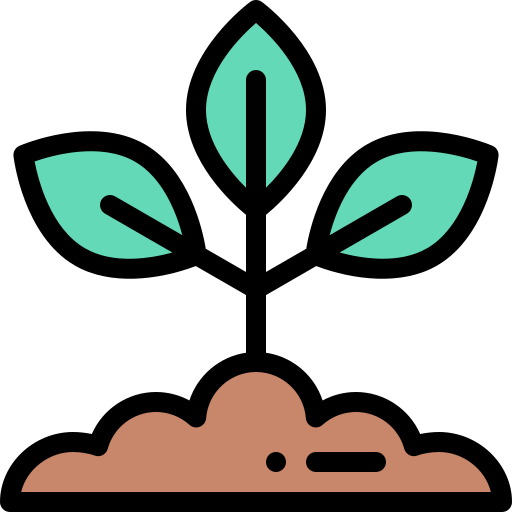식물 Detailed Rounded Lineal color icon