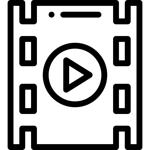 film Detailed Rounded Lineal Icône