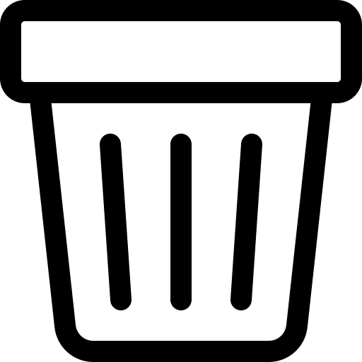 afval Basic Rounded Lineal icoon