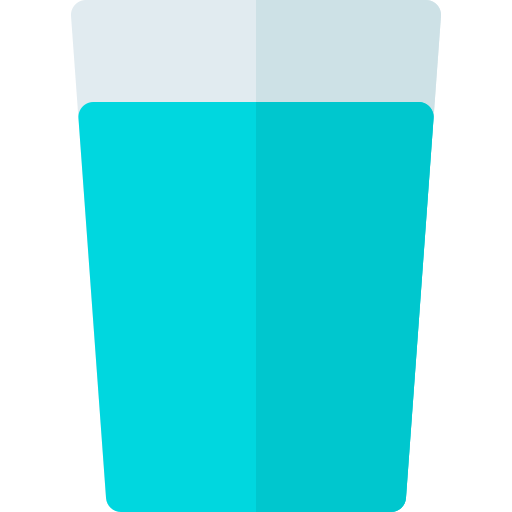 Vaso de agua Basic Rounded Flat icono