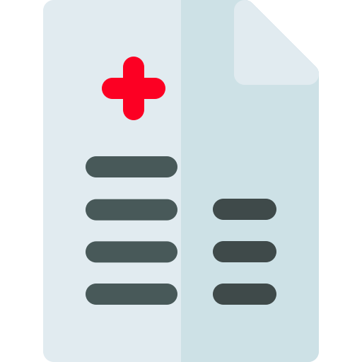 Medical certificate Basic Rounded Flat icon