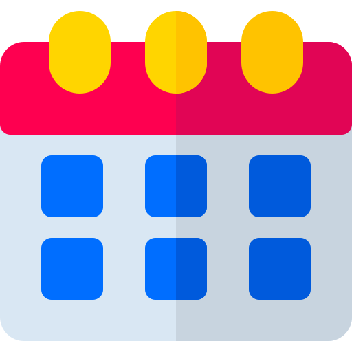 Calendario Basic Rounded Flat icono