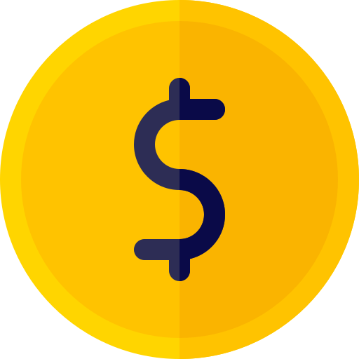 Dólar Basic Rounded Flat icono