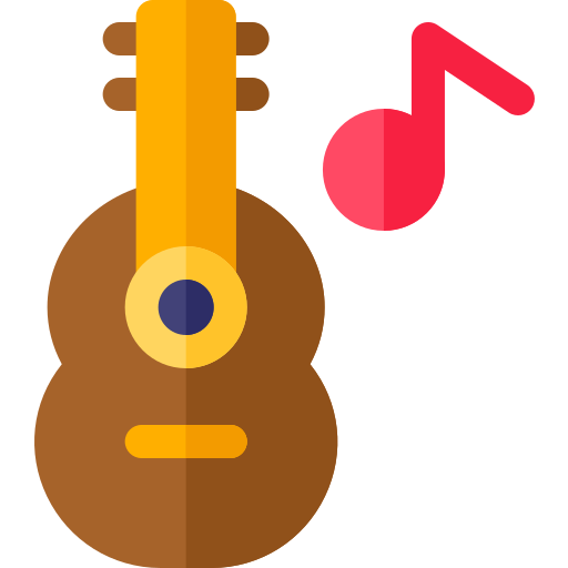 gitarre Basic Rounded Flat icon
