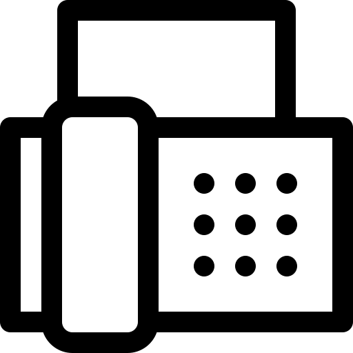 fax Basic Rounded Lineal icoon