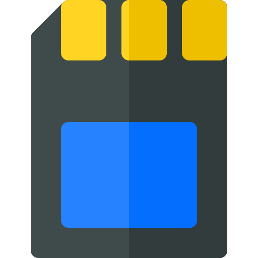 Tarjeta SD Basic Rounded Flat icono