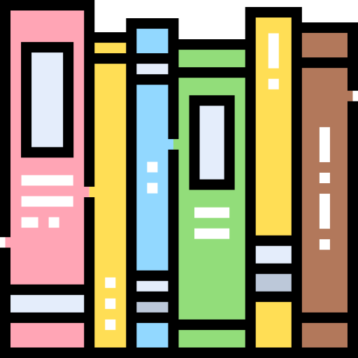 Книги Detailed Straight Lineal color иконка