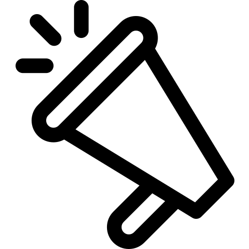 Megafone Basic Rounded Lineal Ícone