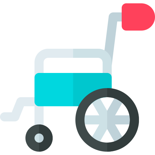 Wheel chair Basic Rounded Flat icon