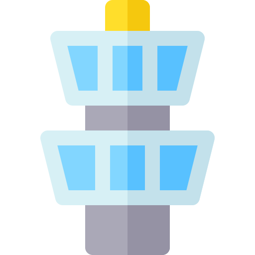 torre di controllo Basic Rounded Flat icona