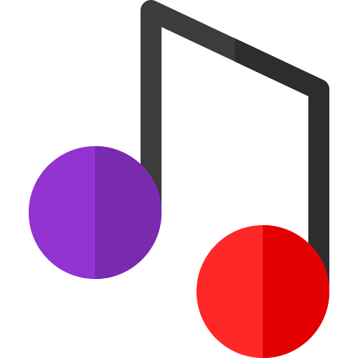 Música Basic Rounded Flat icono