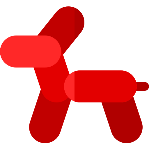 Balloon dog Basic Rounded Flat icon