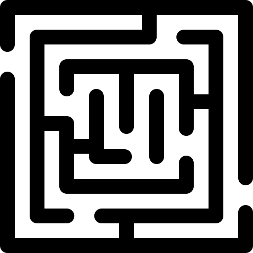 labyrinthe Basic Rounded Lineal Icône