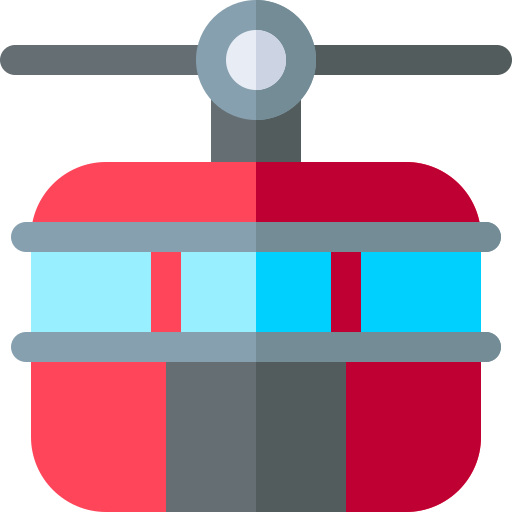 Teleférico Basic Rounded Flat icono