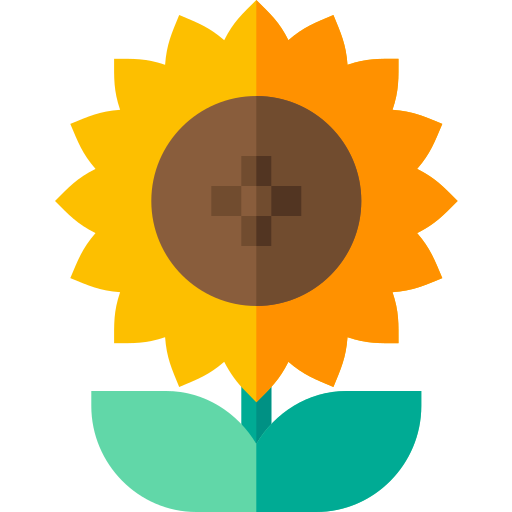 zonnebloem Basic Straight Flat icoon