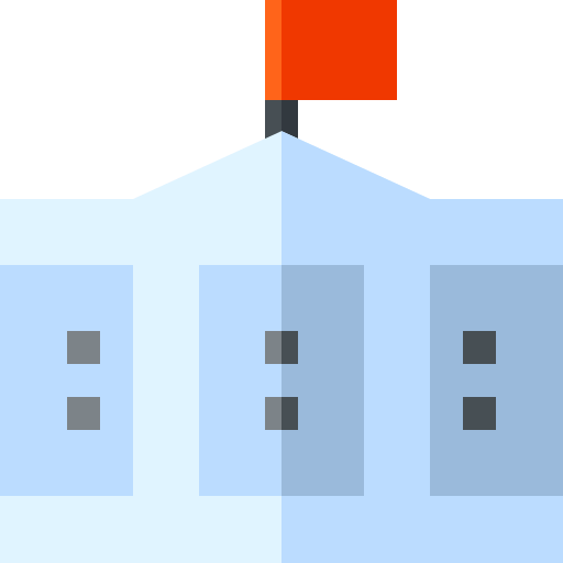 biały dom Basic Straight Flat ikona