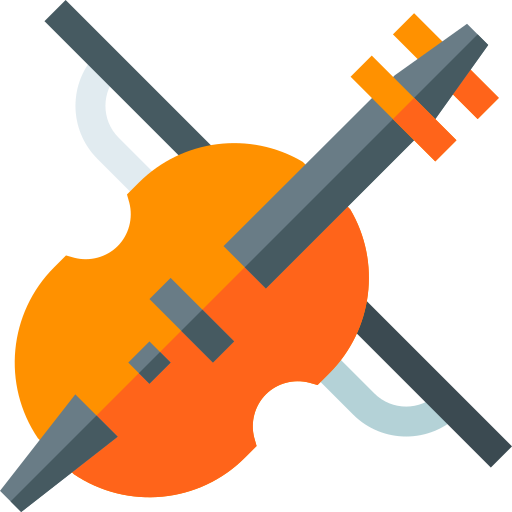 바이올린 Basic Straight Flat icon