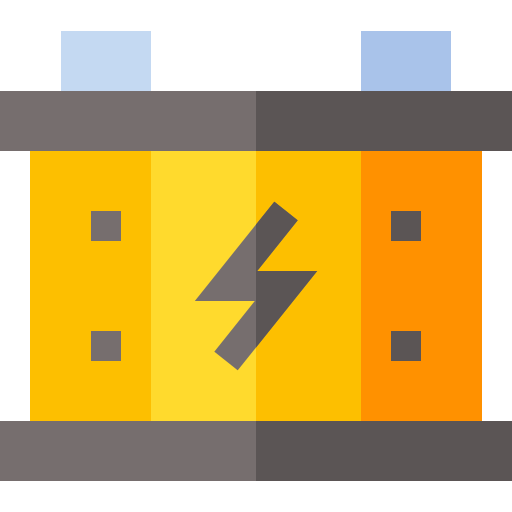 Battery Basic Straight Flat icon