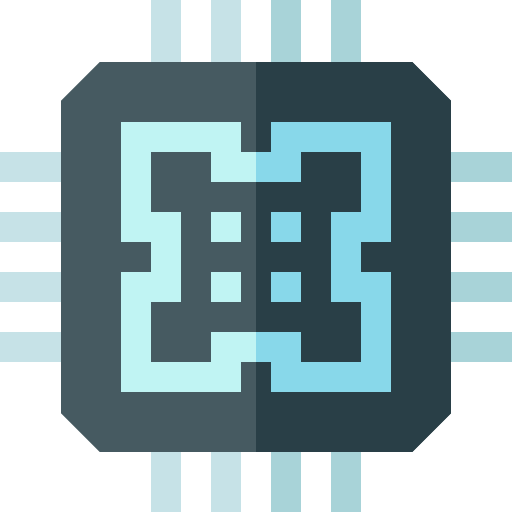 マイクロプロセッサ Basic Straight Flat icon