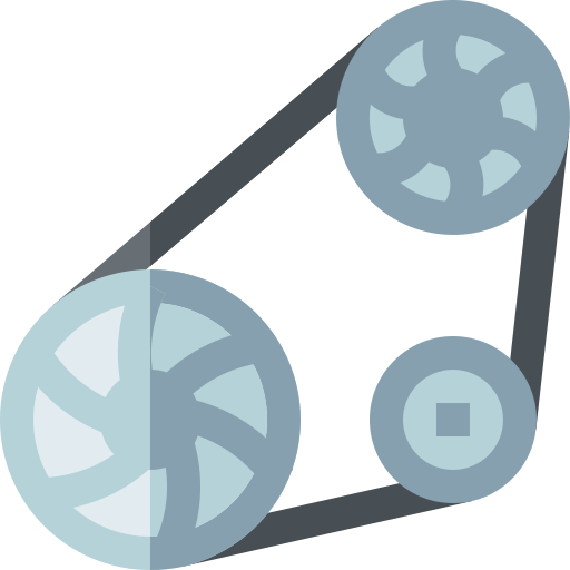 Timing belt Basic Straight Flat icon