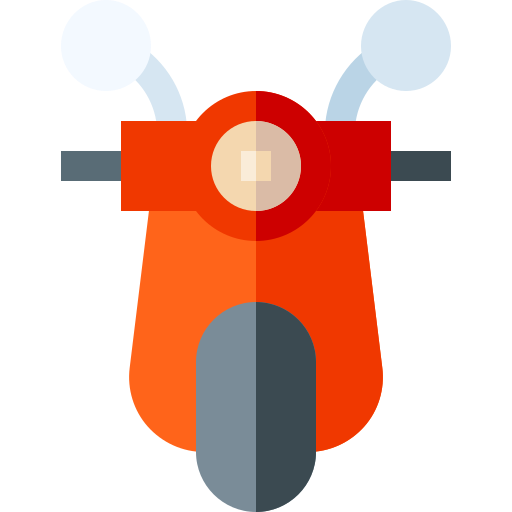motorfiets Basic Straight Flat icoon