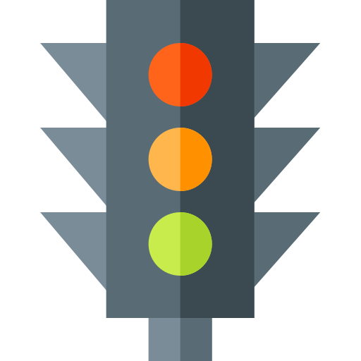 Traffic light Basic Straight Flat icon