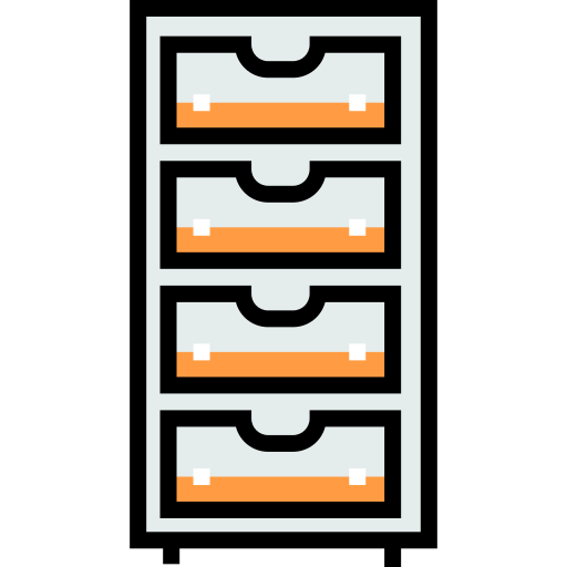 Gabinete de fichero Detailed Straight Lineal color icono