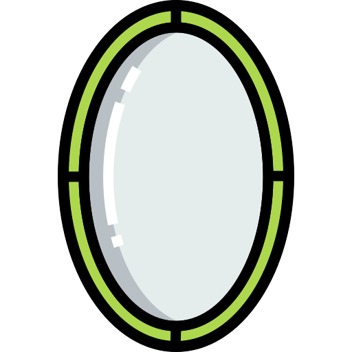 Espejo circular Detailed Straight Lineal color icono