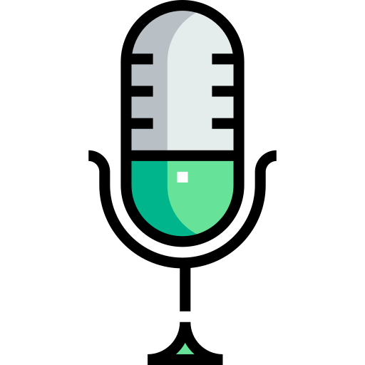 マイクロフォン Detailed Straight Lineal color icon