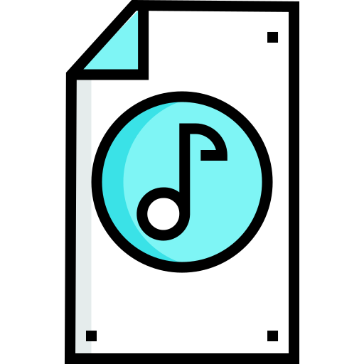 Archivo de audio Detailed Straight Lineal color icono