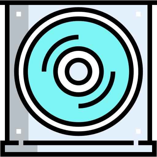 コンパクトディスク Detailed Straight Lineal color icon