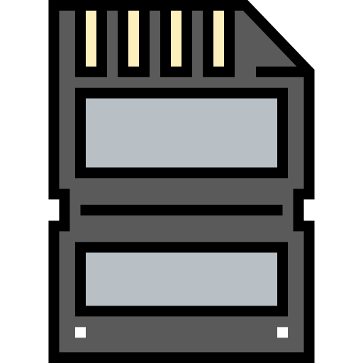 carte mémoire Detailed Straight Lineal color Icône