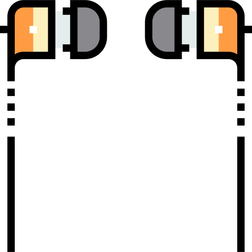 이어폰 Detailed Straight Lineal color icon