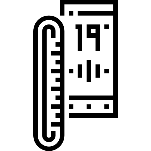 Temperatura Detailed Straight Lineal icono