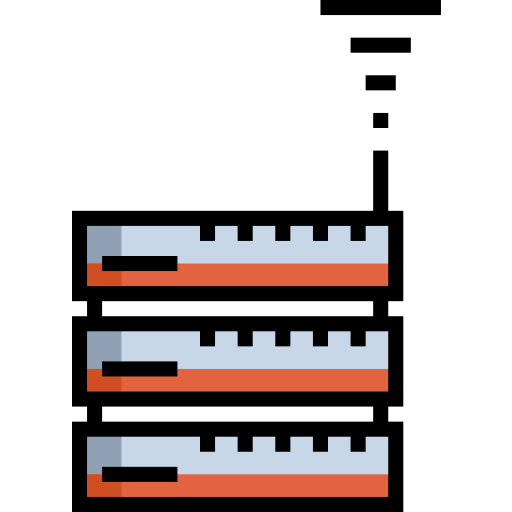Сервер Detailed Straight Lineal color иконка