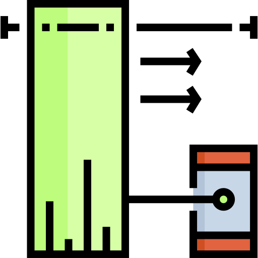 カーテン Detailed Straight Lineal color icon