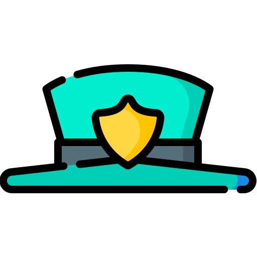 sombrero de policia Special Lineal color icono