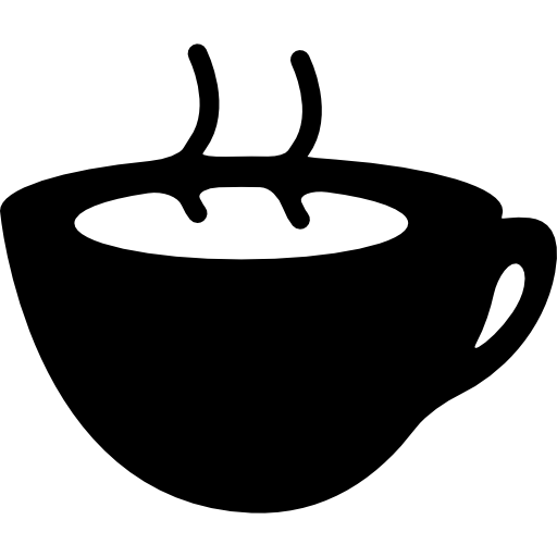 Cup with hot drink  icon
